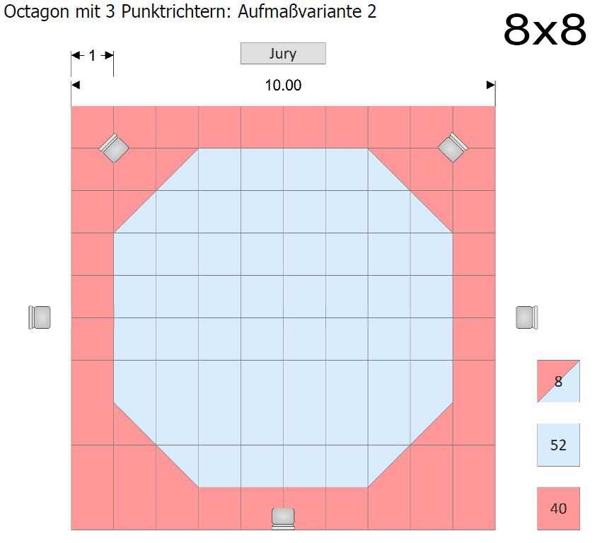 Octagon Corners For Reversible Mat Korean Style 2.4 cm, Set of 2