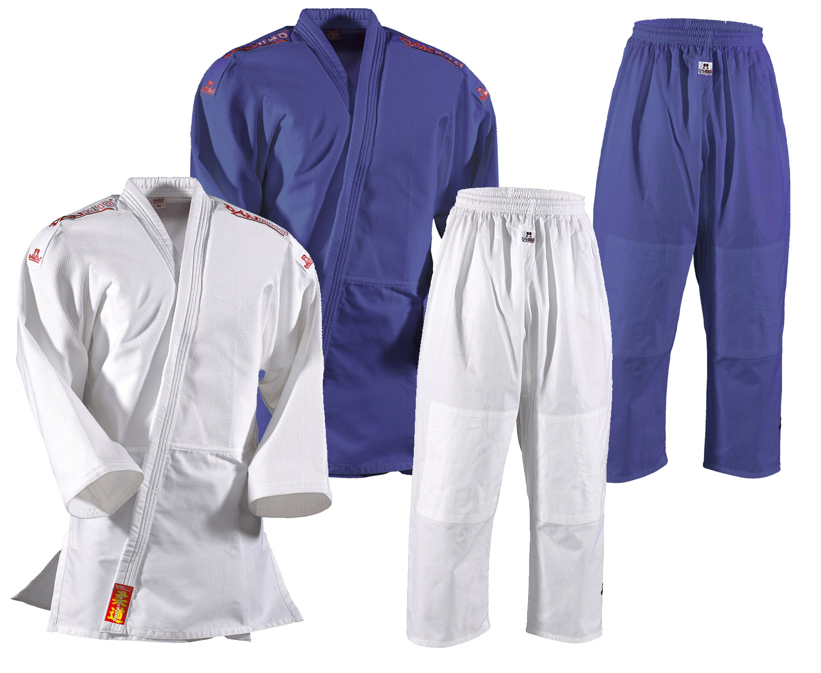 DANRHO Judo Uniform Yamanashi with shoulder stripes blue or white