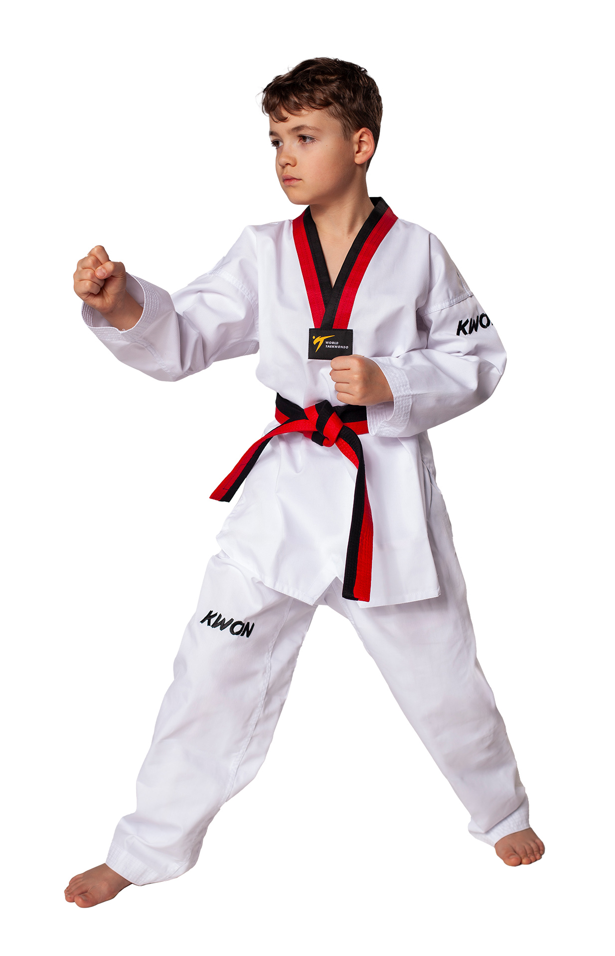 Taekwondo Uniform Victory Poom with black/red lapel