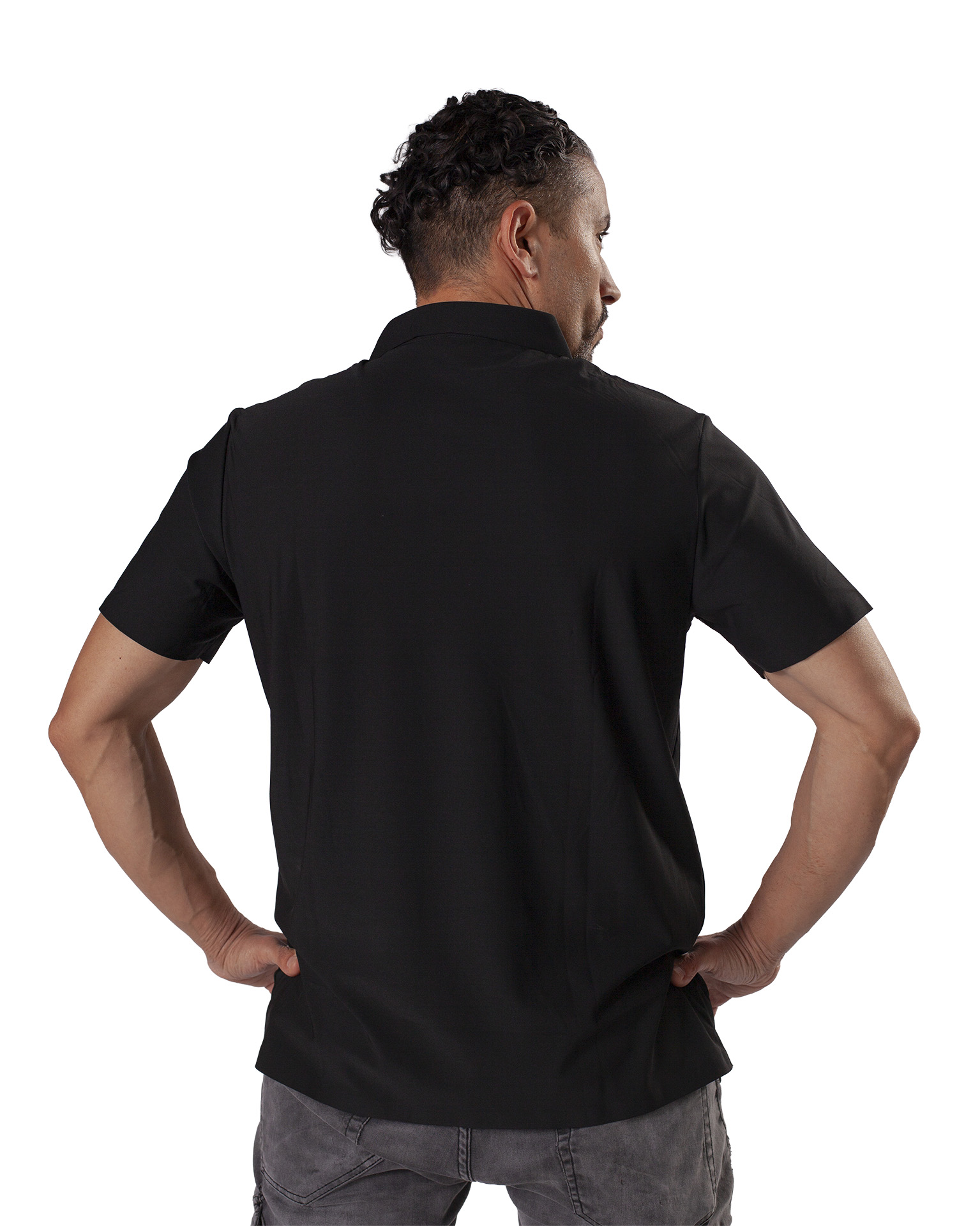 Functional Black Polo Shirt