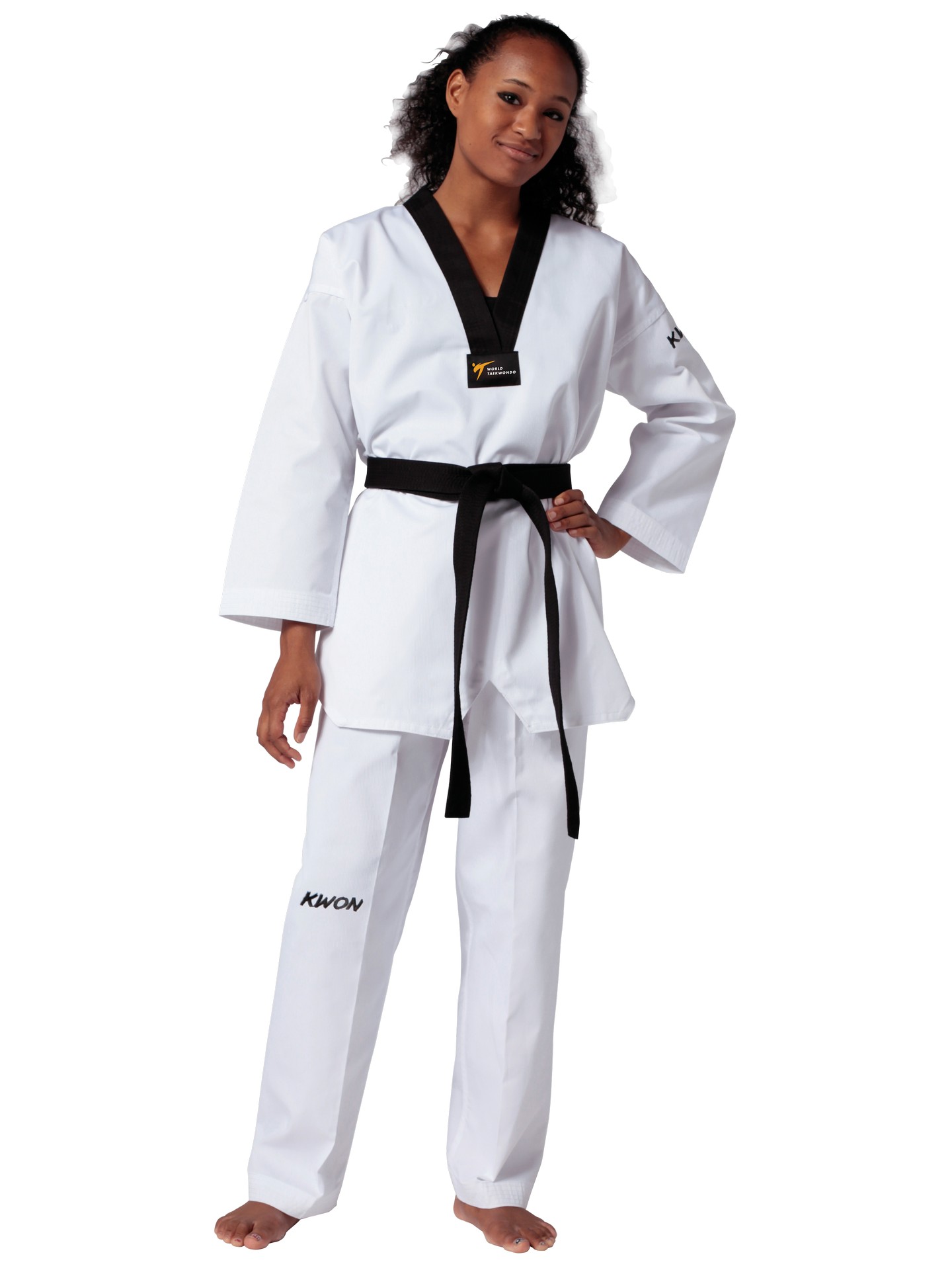 Taekwondo Uniform Victory black lapel - WT recognized