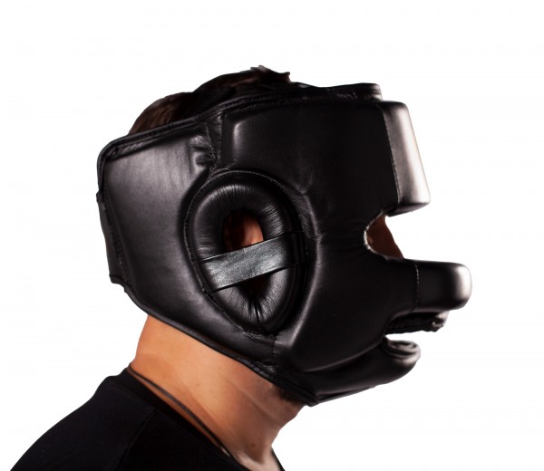 Boxing headgear with nose guard on sale